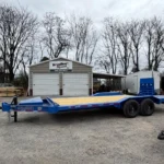 Blue Caliber equipment trailer outside The Trailer Spot